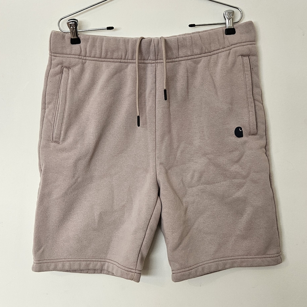 Carhartt Relaxed Fit Midweight Fleece Shorts SIZE MEDIUM. Color Is A Pale Pink.